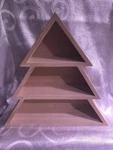 Target Bullseye's Christmas Pine Tree Shaped Display Wooden Wall Shelf Decor. Fixed Price $34.95.