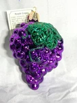 Old World Christmas Glass Ornament 28004 Grapes X 1/2 Shiny Finish. Fixed Price $11.99.