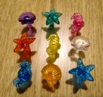 30 Nautical Theme Ceramic Christmas Tree Lights Bulbs Sea Horse, Shells Starfish. Fixed Price $6.95.