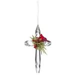 Ganz Mistletoe Cardinal Cross Christmas Tree Ornament 7 Inch Multicolor. Fixed Price $27.98.