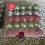 Nib Ashland Christmas Glittered Ornaments 2.2 Inch 50 Pieces Shatterproof. Fixed Price $8.00.