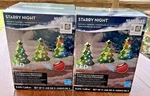 Two Gemmy Starry Night Glimmering Trees Led Christmas Pathway Show. Fixed Price $49.87.
