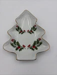 Kashima Christmas Holly Tree Shaped Bon-bon Dish No. 3345-57. Fixed Price $15.00.