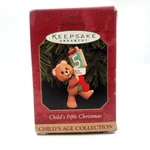 Vintage 1999 Keepsake Hallmark Ornament Child's Fifth Christmas 5 Collection. Fixed Price $5.34.