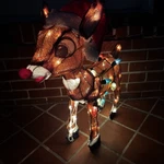 Rudolph 24 Led 3D Red-nosed Reindeer W/ Santa Hat Yard Art Christmas Decor. Fixed Price $69.99.