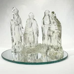 Vintage Chadwick Miller Inc Glass Nativity Set Mirrored Base 7 Piece W/box. Fixed Price $14.99.
