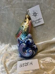 Vtg Christopher Radko Fish With Purple And Blue Water Glass Ornament. Fixed Price $69.98.