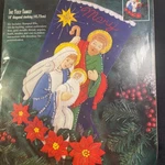 Bucilla 18" Christmas Stocking Kit 83385 "the Holy Family" Felt Sequin Beads. Fixed Price $24.99.