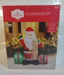 Holiday Time Inflatable "santa With List" Christmas 4 Ft New. Fixed Price $24.65.