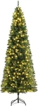 Nib Homcom 6 Ft Tall Pre-lit Slim Douglas Fir Artificial Christmas Tree FLD-19. Fixed Price $103.99.