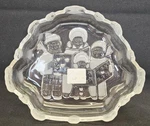 Mikasa Carolers Sweet Dish 8.25" Pressed Glass (QQ987/210). Fixed Price $9.99.