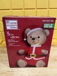 New Home Accents 5.5 Ft Santa Bear Inflatable Airblown Led Lights. Fixed Price $48.99.