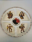 Tabletop Gallery King Of Hearts Gambling Roulette 14" Chip & Dip Ceramic Platter. Fixed Price $29.65.