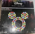 Gemmy Disney 30" Christmas Magic Mickey Mouse Led Lighted Wreath Works. Fixed Price $179.99.