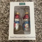 Holiday Home Hand Decorated Glass Snowman Christmas Ornaments New. Fixed Price $8.00.