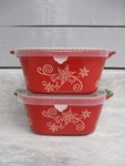 Temptations By Tara Red White Green 12OZ. Ramekin Bowls Dishes With Lids. Fixed Price $11.25.