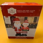 Santa And Mrs Claus Christmas Tea Time Airblown Inflatable 6 Ft Holiday New. Fixed Price $117.84.