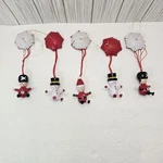 Wooden Hand Painted Santa Snowman Soldier Christmas Hanging Ornament Parachute. Fixed Price $18.00.