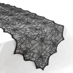Halloween Table Runner 14 X 48 Inch Black Lace Spider Web Small Desk Decor. Fixed Price $17.14.