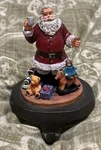 Vintage 1999 Roman Magic Of Christmas Santa Stocking Holder Cast Iron. Fixed Price $24.99.