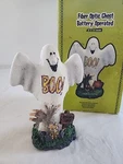 Vtg. Target Ghost Figurine Halloween Fiber Optic Lights Color Changing Tabletop. Fixed Price $15.00.