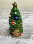 Christmas Tree Trinket Box Porcelain Hinged Vintage Holiday Kurt Adler. Fixed Price $20.00.