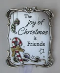 EE1 The Joy Of Christmas Friends Wishes Ornament Mini Plaque Ganz. Fixed Price $9.99.