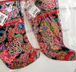 Nwt Vera Bradley Symphony Hue Christmas Stocking 17 W/ Jingle Bell Pocket. Fixed Price $32.00.