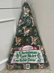 Vintage Hallmark Christmas Tree Skirt Or Table Cover Poly-tex 42" Diameter New. Fixed Price $12.99.