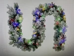 Hoyechi Christmas Garland With Lights 9FT, Battery Powered, Flocked W/led. Fixed Price $14.99.