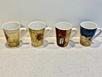 Oneida Seasons Greetings Set Of 4 - 10 Oz Mugs Original Box! Very Nice.. Fixed Price $20.00.