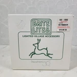 Vtg Dept 56 Brite Lites Reindeer Sign Accessory Lighted Animated Christmas. Fixed Price $24.24.