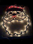 1999 Impact Innovations 18" Lighted Santa Claus Face Christmas Window Silhouette. Fixed Price $24.99.