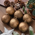 Suncalla 6 Pcs Farmhouse Christmas Ball Ornaments 3.15'' Vintage Antique Gold.... Fixed Price $33.11.