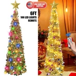 6FT Pop Up Colorful Christmas Tree+top Star & 100 Led Light Remote Home Decorate. Fixed Price $39.99.