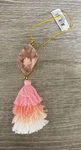 Macy's Holiday Lane Christmas Ornament - Pink Gem Stone With Tassels. Fixed Price $7.99.