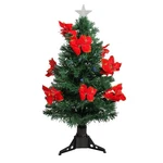 Dak 3' Medium Fiber Optic Artificial Christmas Tree Red Poinsettias Multicolor. Fixed Price $88.19.