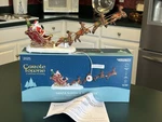 Carole Towne 2025 Santa With Sleigh & Reindeer 4950823 Lighted Village Scene New. Fixed Price $29.00.