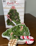 Boston Warehouse Dip Bowl & Spreader Set Candy Canes Christmas Tree. Fixed Price $7.49.