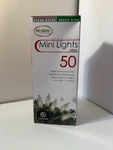 Rite Aid Home Holiday 50 Mini Lights Clear White Bulbs Green Wire Indoor 11FT. Fixed Price $15.00.