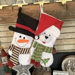 Midwood Brands White Felt 3D Plush Polar Bear Snowman Christmas Stockings. Fixed Price $29.95.