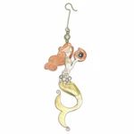 Metal Beaded Pearl Mermaid Christmas Holiday Ornament Decoration Fair Trade. Fixed Price $24.00.