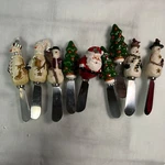 Vintage Christmas Cheese Or Butter Spreaders Boston Warehouse & Knobler Lot. Fixed Price $15.00.