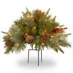National Tree Company 18 In Pre-lit Colonial Fir Artificial Christmas Urn Fil.... Fixed Price $63.00.