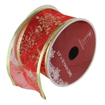 Northlight 12 Gold Glitter Snowflakes Wired Christmas Ribbon Spool 2.5". Fixed Price $56.69.
