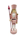 Jingles & Joy Holiday Christmas Nutcracker Decor 13IN Resin Pastel Pink New. Fixed Price $38.99.