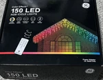Ge Color Effect 150-CT 12 Ft Changing Led Christmas Icicle Lights Open Box. Fixed Price $31.99.