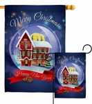 Winter Home Snowglobe Garden Flag Christmas Decorative Gift Yard House Banner. Fixed Price $69.95.