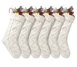 Fesciory 6 Pack Christmas Stockings 18 Inches Large Size Cable Knitted Stocki.... Fixed Price $28.95.