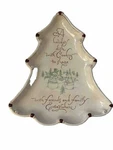 Christmas Tree Shaped Cookie Plate / Platter From Amscan, Inc. Euc. Fixed Price $19.88.